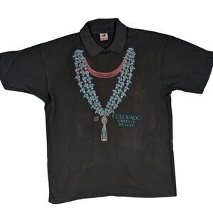 Garden of the Gods Colorado Tribal Collared 90s Vintage Shirt Size Large